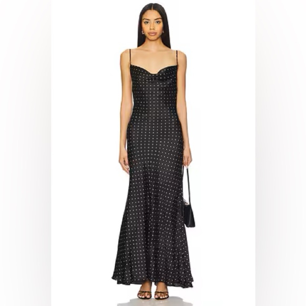 Bardot Black and White Maxi Dress